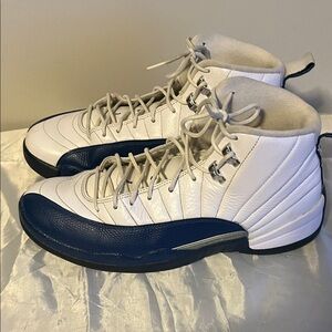 Jordan Men's White and Blue High-Top Sneakers